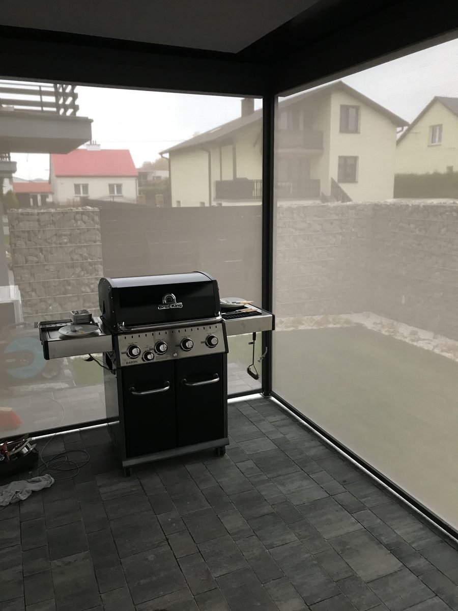 Realizacja Pergolatti — pergola z roletami ZIP i shutterami bocznymi